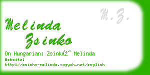 melinda zsinko business card